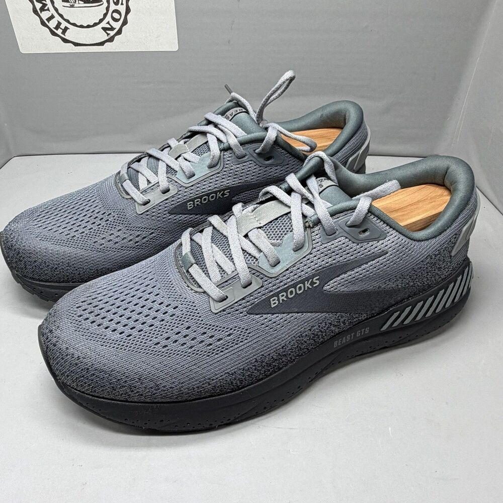Brooks Beast GTS Gray Running Shoes Men’s Size 10.5 D GuideRails Athletic - Picture 13 of 13